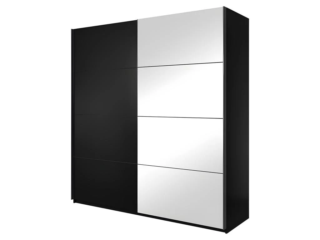 Armoire Design 220cm. 2 Portes Avec Miroirs Modulables. Couleur Noir Mat. Collection EOS 1 Armoire Design 220cm. 2 Portes Avec Miroirs Modulables. Couleur Noir Mat. Collection EOS