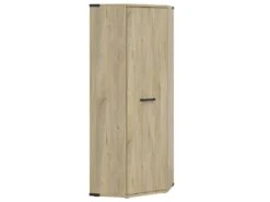 Armoire D'angle 1 Porte Dako Bois Et Noir -Fren Soldes Boutique armoire et dressing 9575699