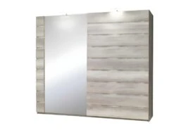 Armoire, Garde Robe ROMI Deux Portes Coulissantes 200 Cm, Coloris Dab Canyon. Meuble Design