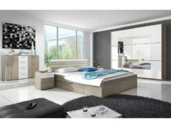 Armoire Design 2 Portes 180cm Couleur Chêne Clair Et Blanc. Collection EOS 9 Armoire Design 2 Portes 180cm Couleur Chêne Clair Et Blanc. Collection EOS -Fren Soldes Boutique armoire et dressing 9576111