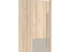 Armoire D'angle 1 Porte Stella Bois Gris Et Blanc -Fren Soldes Boutique armoire et dressing 9576265
