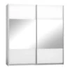 Armoire Design Deux Portes Coulissantes VERONA. Miroirs Inclus. Coloris Blanc Alpins, Finitions Brillants