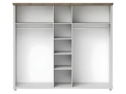 Armoire 250x220 Avec 5 Portes. Coloris Blanc Et Chêne. Collection ASSIA -Fren Soldes Boutique armoire et dressing 9576527