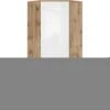 Armoire D'angle 1 Porte June Blanc Et Bois