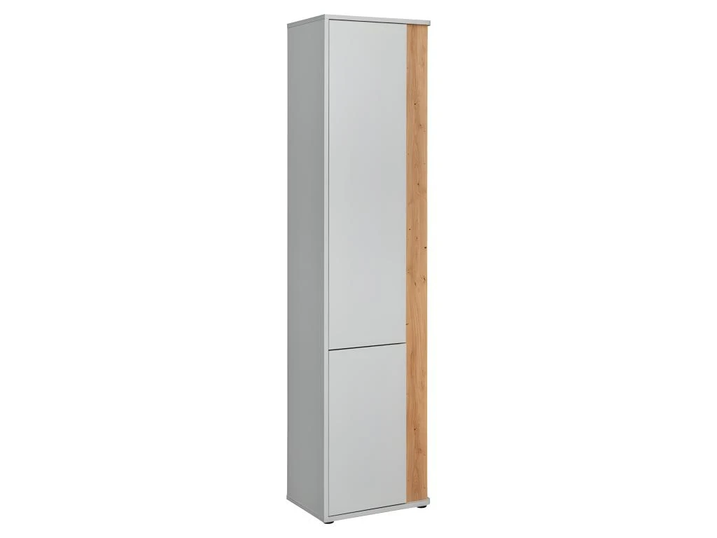 Armoire Chambre D'enfant Design Coloris Gris Et Chêne Avec 2 Portes Battantes Collection BIBOU. 1 Armoire Chambre D'enfant Design Coloris Gris Et Chêne Avec 2 Portes Battantes Collection BIBOU.