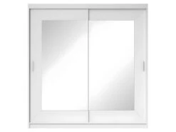Armoire 200cm Avec Miroirs Et Portes Coulissantes. Collection ROMEO. Coloris Blanc -Fren Soldes Boutique armoire et dressing 9577557
