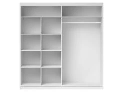 Armoire 200cm Avec Miroirs Et Portes Coulissantes. Collection ROMEO. Coloris Blanc -Fren Soldes Boutique armoire et dressing 9577559