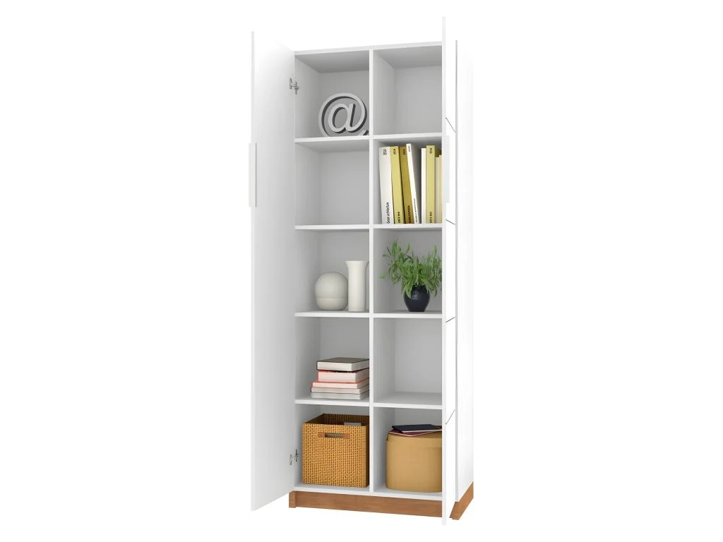 Armoire 2 Portes Blanche Haut. 180 Cm 10 Niches 3 Armoire 2 Portes Blanche Haut. 180 Cm 10 Niches – Image 3