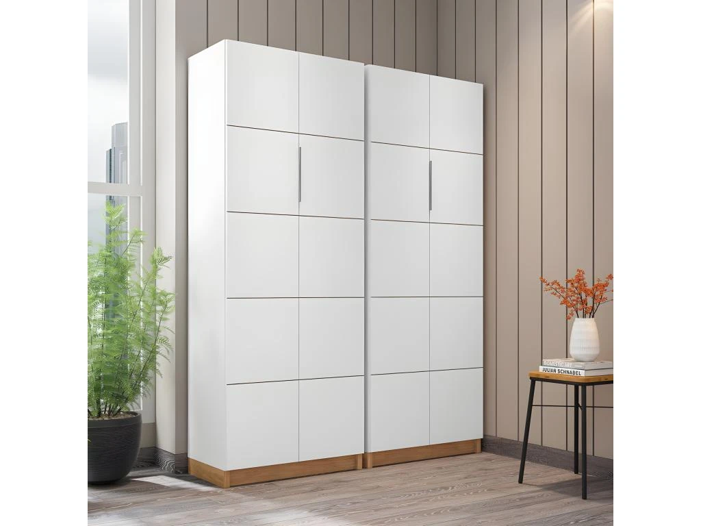 Armoire 2 Portes Blanche Haut. 180 Cm 10 Niches 5 Armoire 2 Portes Blanche Haut. 180 Cm 10 Niches – Image 5