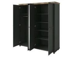 Armoire 200x220 Avec 4 Portes. Coloris Vert Kaki Et Chêne. Collection ASSIA 9 Armoire 200x220 Avec 4 Portes. Coloris Vert Kaki Et Chêne. Collection ASSIA -Fren Soldes Boutique armoire et dressing 9578215