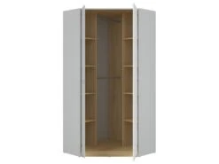 Armoire D'angle 2 Portes Pop Gris Et Blanc -Fren Soldes Boutique armoire et dressing 9578487