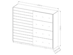 Armoire Design 2 Portes 220cm Couleur Chêne Foncé. Collection EOS 9 Armoire Design 2 Portes 220cm Couleur Chêne Foncé. Collection EOS -Fren Soldes Boutique armoire et dressing 9578823