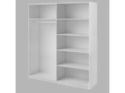 Armoire 2 Portes Coulissantes 220cm Couleur Blanc Brillant. Collection FLOYD 7 Armoire 2 Portes Coulissantes 220cm Couleur Blanc Brillant. Collection FLOYD -Fren Soldes Boutique armoire et dressing 9579205