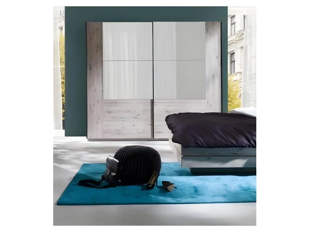 Armoire 2 Portes Coulissantes RICCARDO. Miroirs LED 2 Armoire 2 Portes Coulissantes RICCARDO. Miroirs LED – Image 2