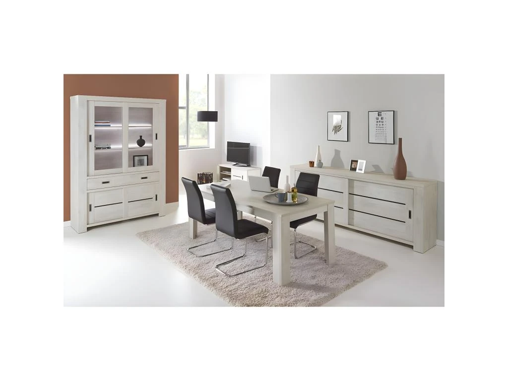 WILFRIED - Vitrine 4 Portes 1 Tiroir 2 WILFRIED - Vitrine 4 Portes 1 Tiroir – Image 2