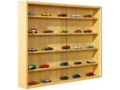 COLLECT - Vitrine Murale 5 Compartiments Aspect Hêtre -Fren Soldes Boutique bibliotheque vitrine et etagere 10005195