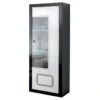 ROBBIE - Vitrine 1 Porte Droite Laqué Noir Et Blanc
