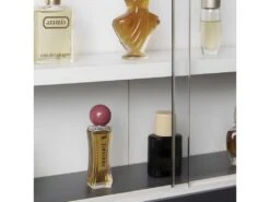 COLLECT - Vitrine Murale 5 Compartiments Grise Et Blanche -Fren Soldes Boutique bibliotheque vitrine et etagere 10005753