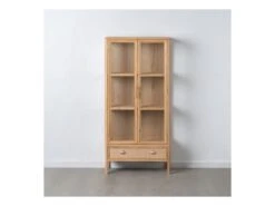 Vitrine 2 Portes 1 Tiroirs Bois Naturel N°2 - CHRISTINA 5 Vitrine 2 Portes 1 Tiroirs Bois Naturel N°2 - CHRISTINA -Fren Soldes Boutique bibliotheque vitrine et etagere 11129037