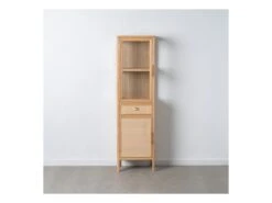 Vitrine 2 Portes 1 Tiroir Bois Naturel N°1 - CHRISTINA -Fren Soldes Boutique bibliotheque vitrine et etagere 11129069