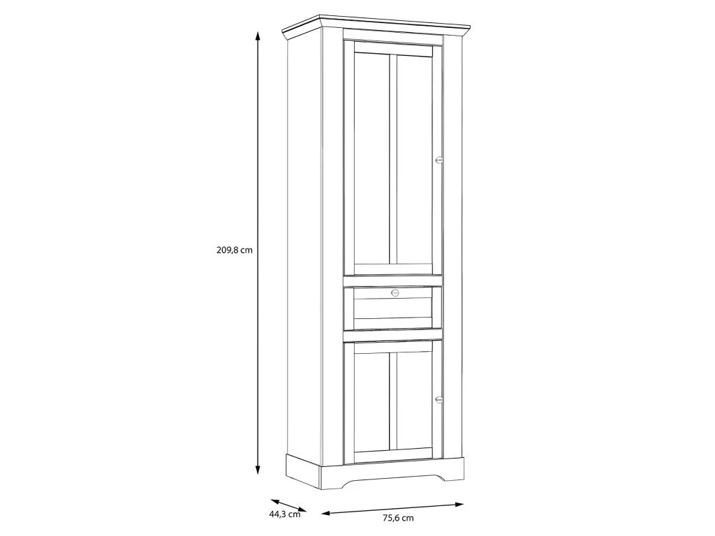 Vitrine 2 Portes 1 Tiroir éclairage LED Décor Chêne Blanchi - ANGELE 4 Vitrine 2 Portes 1 Tiroir éclairage LED Décor Chêne Blanchi - ANGELE – Image 4