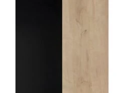 Vitrine H194 Cm Décor Noir Et Effet Chêne Avec Poignées Noir - MODE -Fren Soldes Boutique bibliotheque vitrine et etagere 9171039