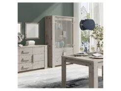 Vitrine, Argentier, Vaisselier AMEK 4 Portes. Meuble Contemporain Idéal Pour Votre Salon Ou Salle à Manger. -Fren Soldes Boutique bibliotheque vitrine et etagere 9499597