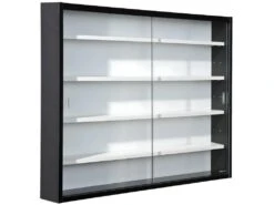 COLLECT - Vitrine Murale 5 Compartiments Noire Et Blanche