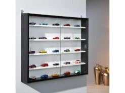 COLLECT - Vitrine Murale 5 Compartiments Noire Et Blanche -Fren Soldes Boutique bibliotheque vitrine et etagere 9500605