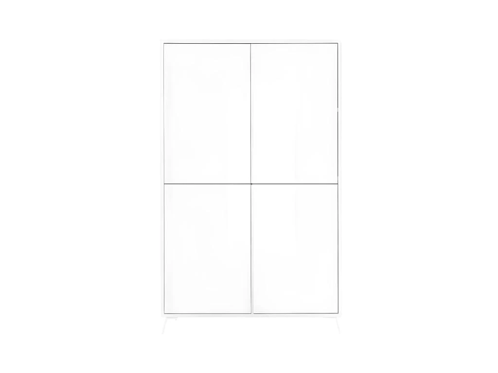 Vaisselier 4 Portes Laqué Blanc Brillant - TREVISE 1 Vaisselier 4 Portes Laqué Blanc Brillant - TREVISE