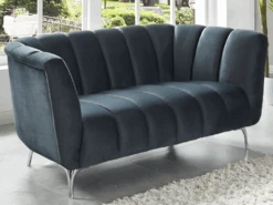 Fauteuil PEGOUM En Velours - Anthracite -Fren Soldes Boutique canape 341303