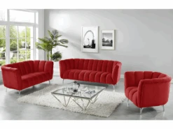 Fauteuil PEGOUM En Velours - Anthracite -Fren Soldes Boutique canape 341307