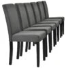 Set De 6 Chaises Rembourrées Den Haag Polyester Gris Foncé [en.casa]