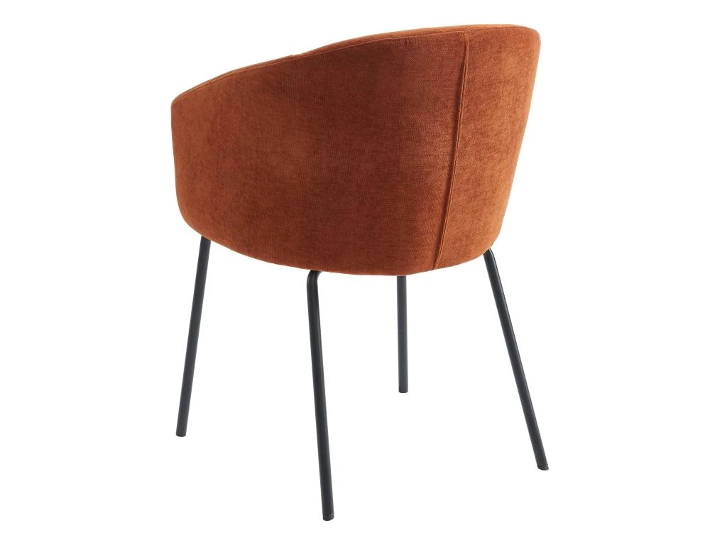 Lot De 6 Chaises Avec Accoudoirs En Tissu Et Métal - Terracotta - MORONI De Pascal MORABITO 5 Lot De 6 Chaises Avec Accoudoirs En Tissu Et Métal - Terracotta - MORONI De Pascal MORABITO – Image 5