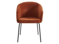 Lot De 6 Chaises Avec Accoudoirs En Tissu Et Métal - Terracotta - MORONI De Pascal MORABITO 11 Lot De 6 Chaises Avec Accoudoirs En Tissu Et Métal - Terracotta - MORONI De Pascal MORABITO -Fren Soldes Boutique chaise 10579745