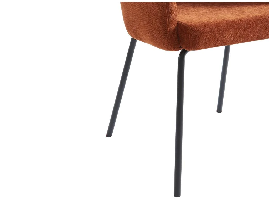 Lot De 6 Chaises Avec Accoudoirs En Tissu Et Métal - Terracotta - MORONI De Pascal MORABITO 7 Lot De 6 Chaises Avec Accoudoirs En Tissu Et Métal - Terracotta - MORONI De Pascal MORABITO – Image 7