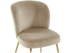 Lot De 2 Chaises En Velours Et Métal Doré - Beige - POLPONA De Pascal MORABITO -Fren Soldes Boutique chaise 10761215