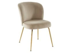 Lot De 6 Chaises En Velours Et Métal Doré - Beige - POLPONA De Pascal MORABITO -Fren Soldes Boutique chaise 10763925