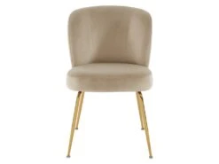 Lot De 6 Chaises En Velours Et Métal Doré - Beige - POLPONA De Pascal MORABITO -Fren Soldes Boutique chaise 10763929