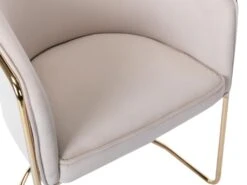 Chaise Avec Accoudoirs En Velours Et Métal - Crème Et Doré - JOSETHE De Pascal MORABITO 9 Chaise Avec Accoudoirs En Velours Et Métal - Crème Et Doré - JOSETHE De Pascal MORABITO -Fren Soldes Boutique chaise 10854161