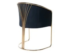 Chaise Avec Accoudoirs En Velours Et Métal - Noir Et Doré - JOSETHE De Pascal MORABITO -Fren Soldes Boutique chaise 10855221