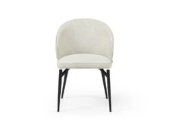 Lot De 6 Chaises En Tissu Et Métal - Crème - GILONA De Pascal MORABITO -Fren Soldes Boutique chaise 11194835