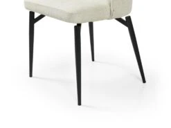 Lot De 6 Chaises En Tissu Et Métal - Crème - GILONA De Pascal MORABITO -Fren Soldes Boutique chaise 11194849