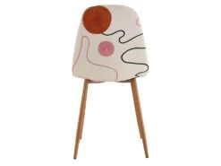 WAP - Lot De 2 Chaises Motifs Colorés Pieds Effet Bois -Fren Soldes Boutique chaise 12600011