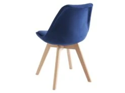 Lot De 2 Chaises En Velours Et Hêtre - Bleu - JODY 13 Lot De 2 Chaises En Velours Et Hêtre - Bleu - JODY -Fren Soldes Boutique chaise 12618805