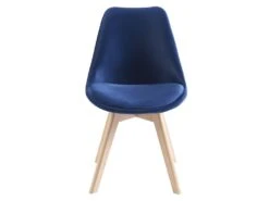Lot De 2 Chaises En Velours Et Hêtre - Bleu - JODY 10 Lot De 2 Chaises En Velours Et Hêtre - Bleu - JODY -Fren Soldes Boutique chaise 12618809