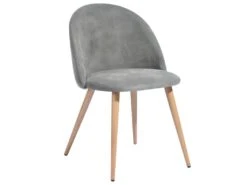 URBAN MEUBLE Scandinave Salle À Manger Salon Chaises Gris Tissu Siège, Rembourré, Pieds En Bois Avec Dossier 47*55.5*78cm -Fren Soldes Boutique chaise 13818127
