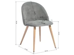 URBAN MEUBLE Scandinave Salle À Manger Salon Chaises Gris Tissu Siège, Rembourré, Pieds En Bois Avec Dossier 47*55.5*78cm -Fren Soldes Boutique chaise 13818131