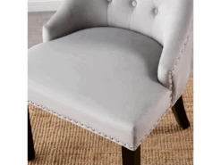 Ensemble De 6 Chaises De Salle à Manger Windsor - Rembourrage En Velours Moelleux Et Pieds En Bois Massif Robustes - Parfait Pour Votre Salle à Manger Et Salon - Gris Clair -Fren Soldes Boutique chaise 13970981