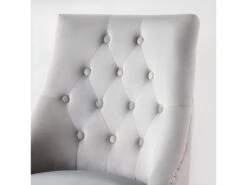 Ensemble De 6 Chaises De Salle à Manger Windsor - Rembourrage En Velours Moelleux Et Pieds En Bois Massif Robustes - Parfait Pour Votre Salle à Manger Et Salon - Gris Clair -Fren Soldes Boutique chaise 13970983